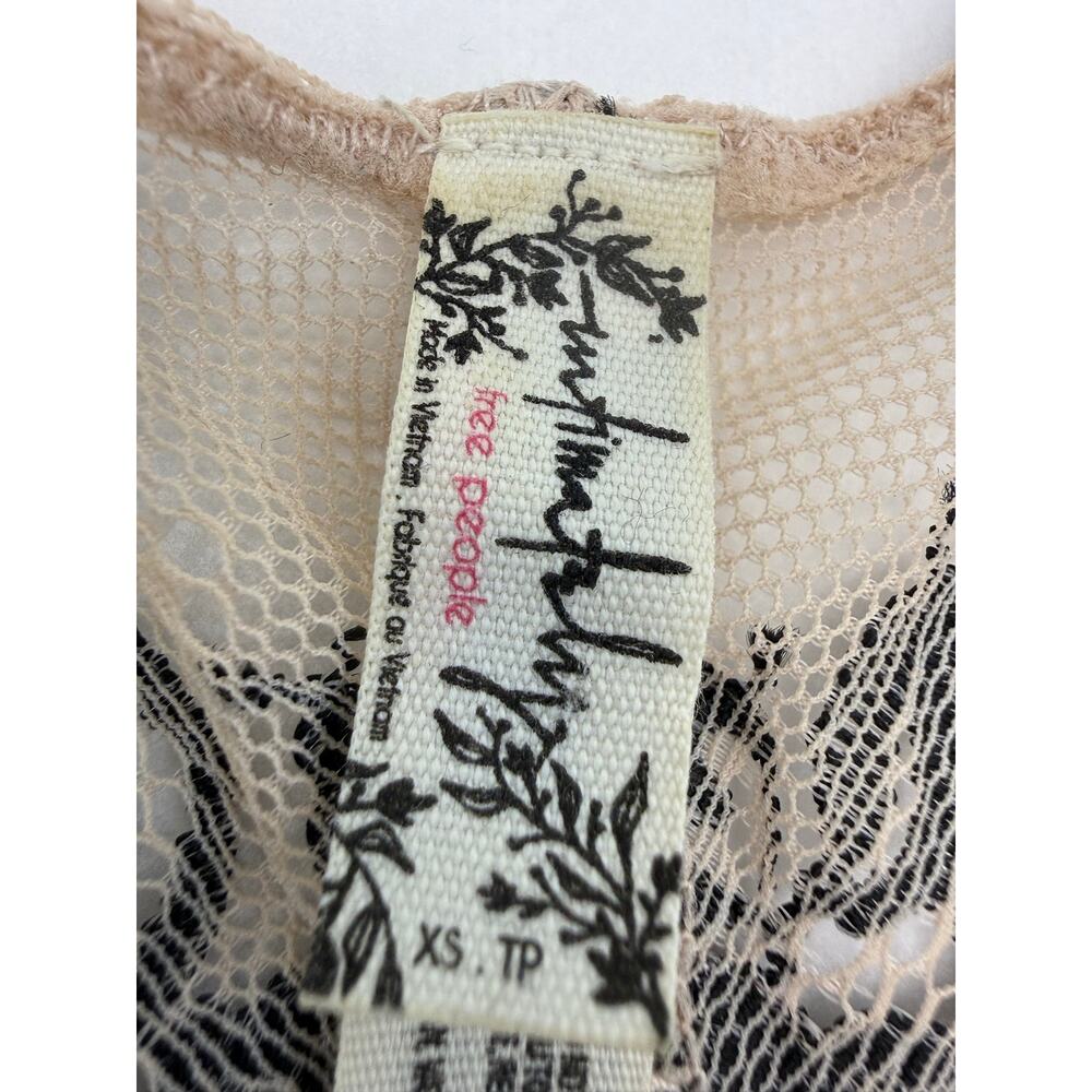 Intimately Free People Lace Racerback Bralette Black Nude XS - Picture 5 of 5